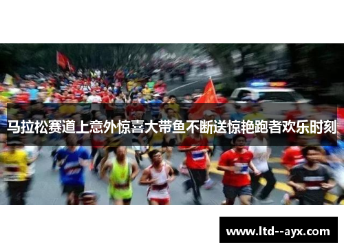 马拉松赛道上意外惊喜大带鱼不断送惊艳跑者欢乐时刻